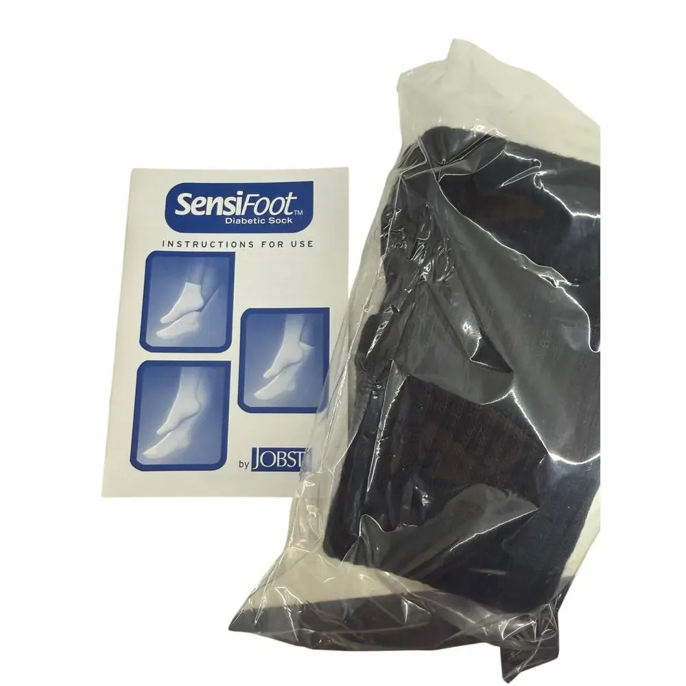 Jobst Sensifoot 8-15 MmHg Light Support Black Medium Closed Toe Adult Knee High